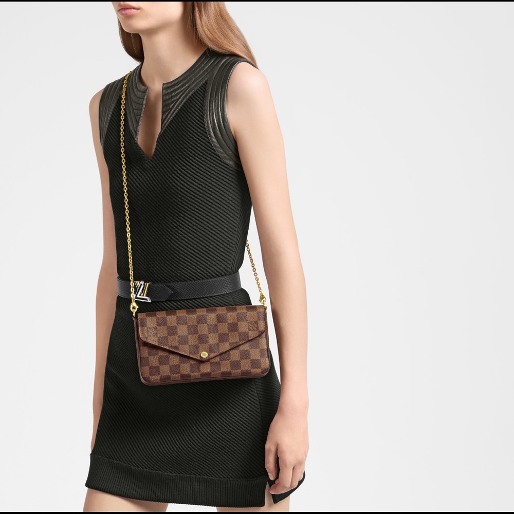 LV Louis Vuitton Felicie Pochette Damier Ebene - Picture 15 of 15